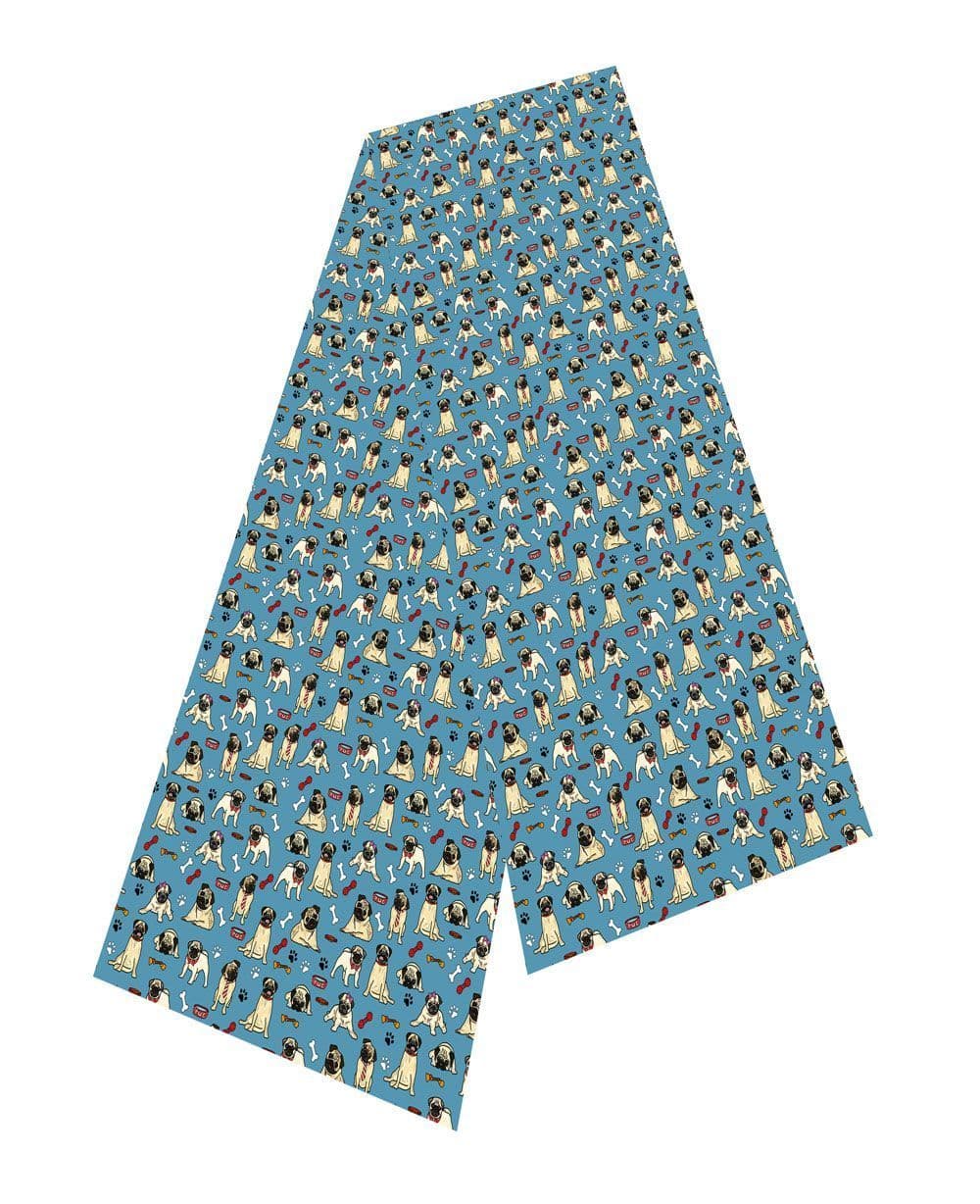 Pug Dog Silk Scarf by Selina-Jayne