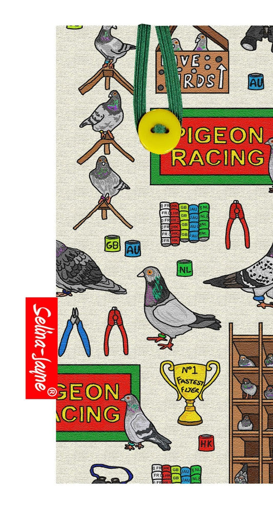 Racing Pigeons Glasses Case Soft Fabric by Selina-Jayne