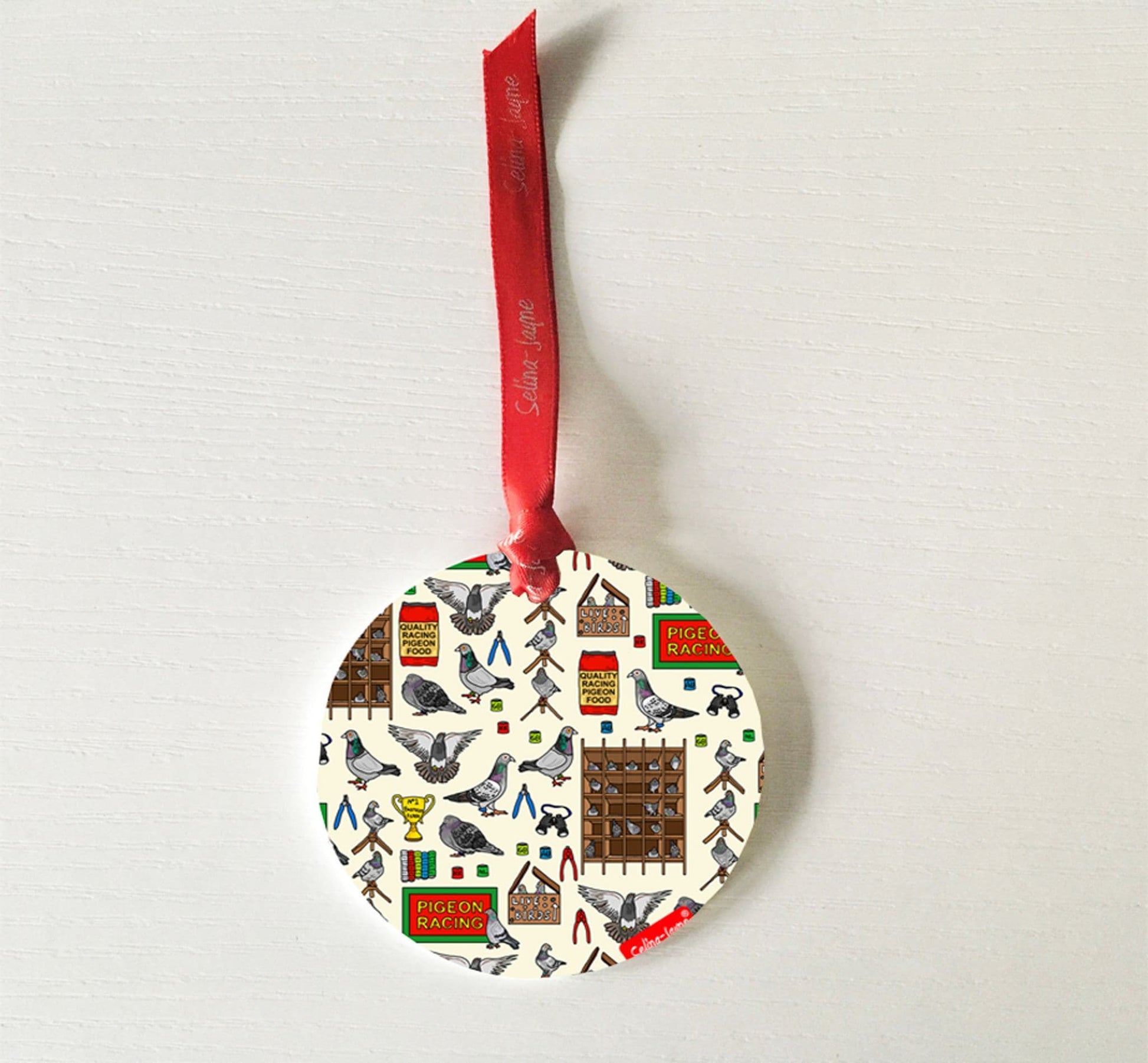 Racing Pigeons Hanging Decoration by Selina-Jayne