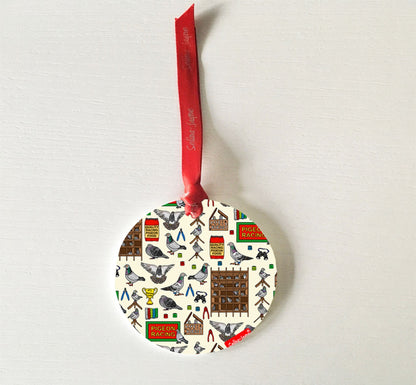 Racing Pigeons Hanging Decoration by Selina-Jayne