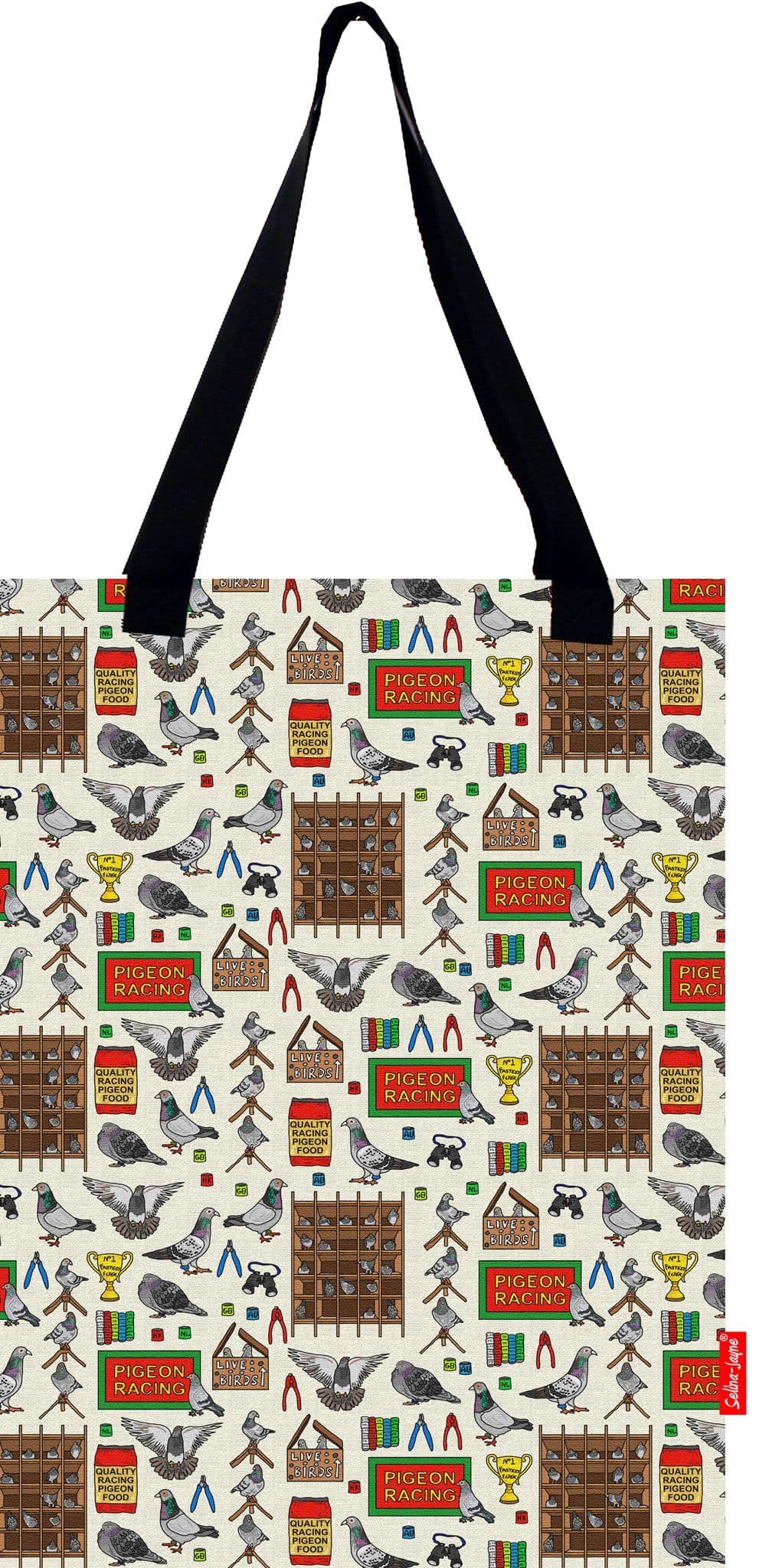 Racing Pigeons Tote Bag by Selina-Jayne