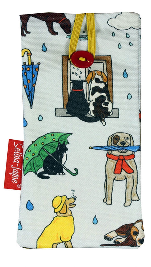 Raining Cats and Dogs Soft Glasses Case by Selina-Jayne