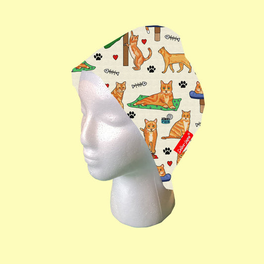 Red Ginger Cats Scrub Cap by Selina-Jayne