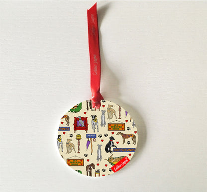 Retired Greyhound Hanging Decoration by Selina-Jayne