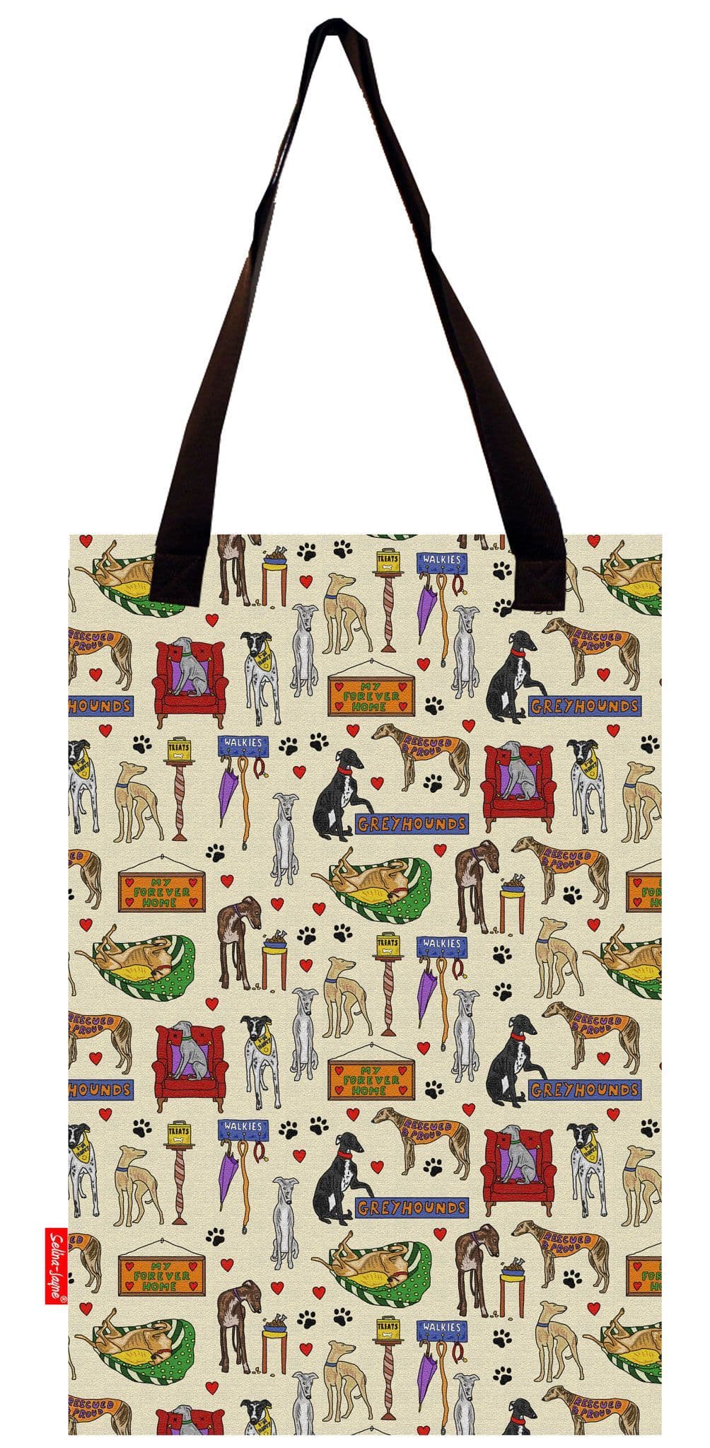 Retired Greyhound Tote Bag by Selina-Jayne