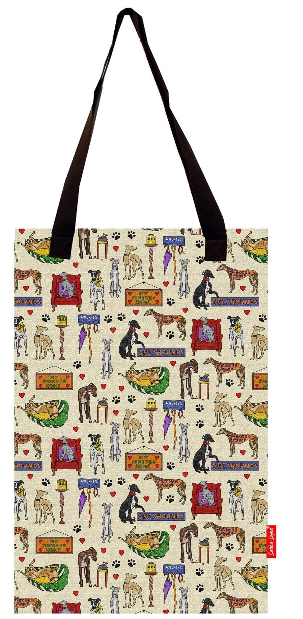 Retired Greyhound Tote Bag by Selina-Jayne