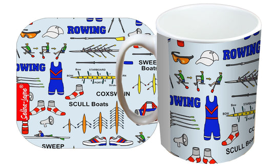 Rowing Mug and Coaster Gift Set by Selina-Jayne