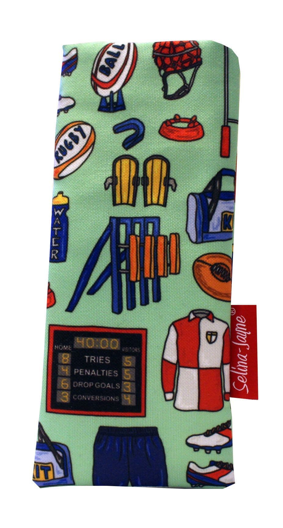 Rugby Soft Fabric Glasses Case by Selina-Jayne