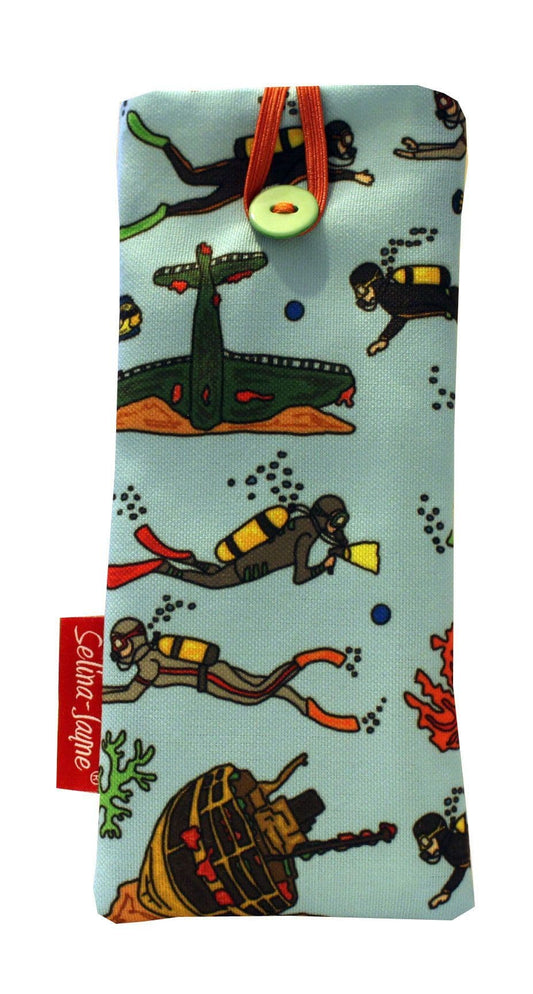 Scuba Diving Soft Fabric Glasses Case by Selina-Jayne