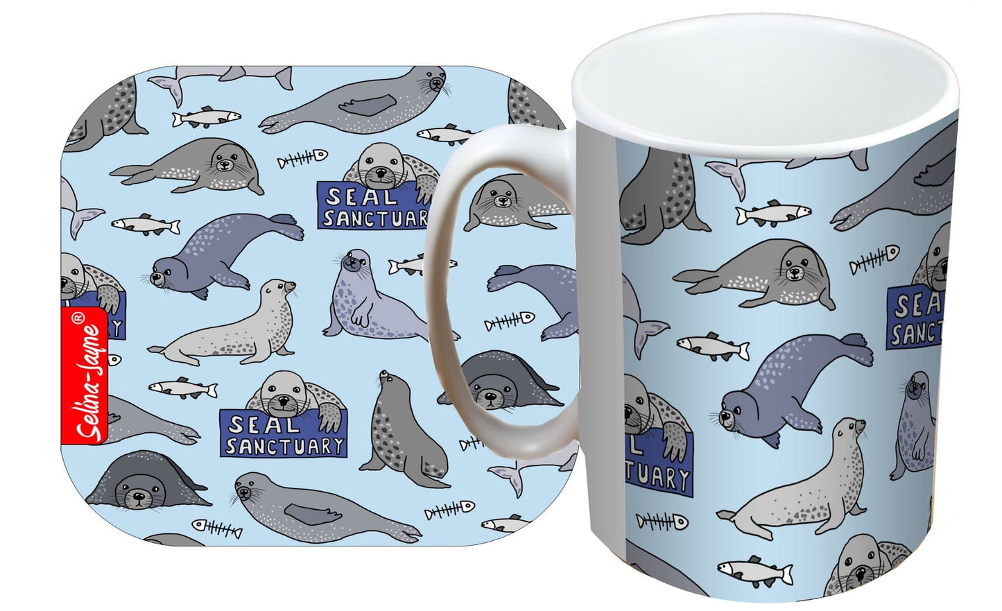 Seals Mug and Coaster Gift Set by Selina-Jayne