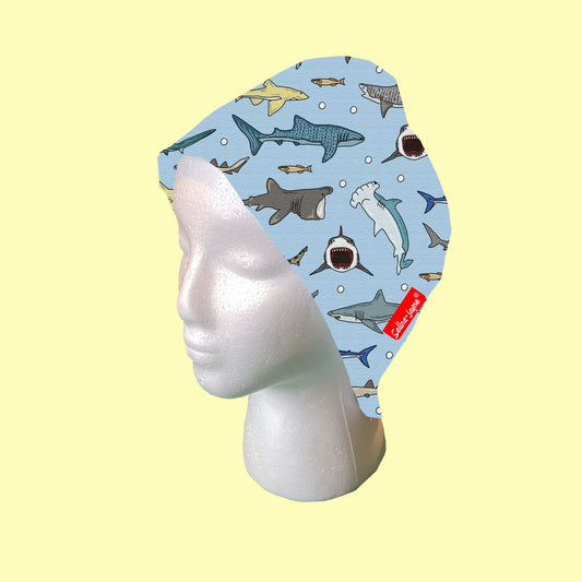 Sharks Scrub Cap by Selina-Jayne