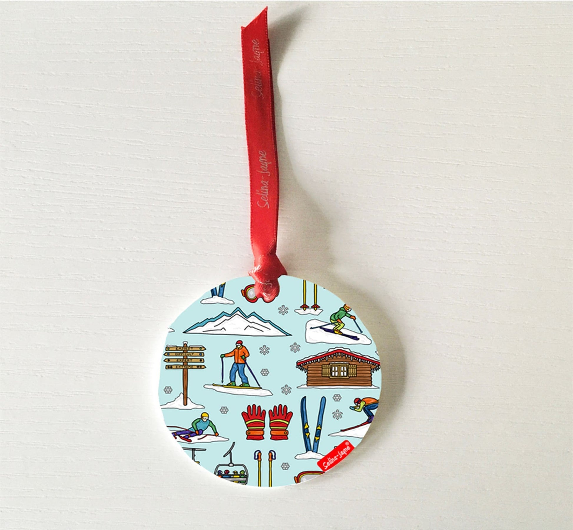 Skiing Hanging Decoration by Selina-Jayne