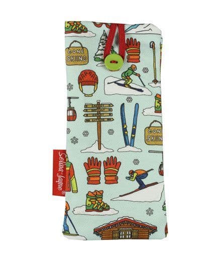 Skiing Soft Glasses Case by Selina-Jayne