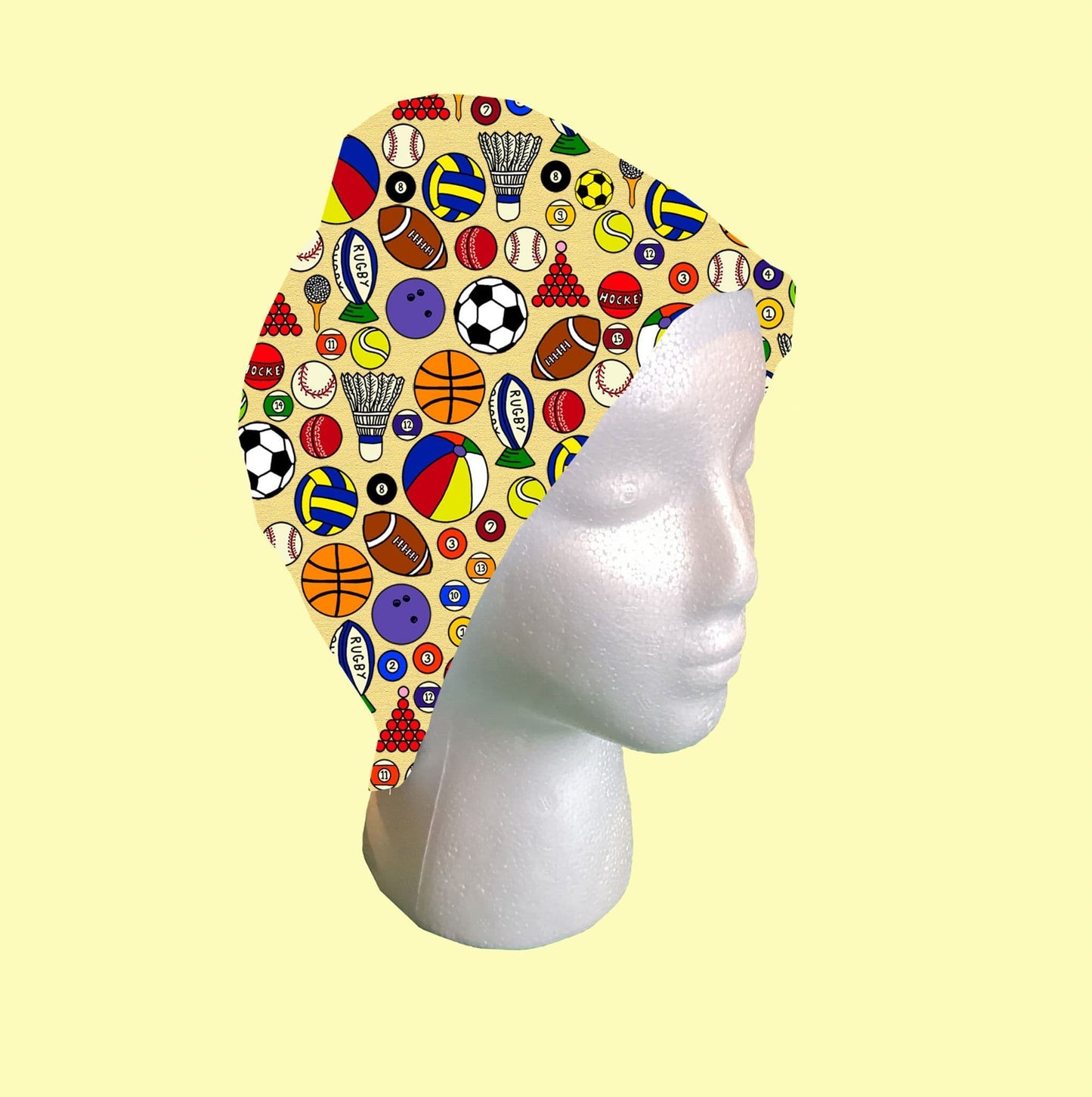 Sport Balls Scrub Cap by Selina-Jayne