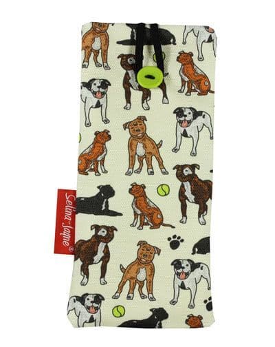 Staffy Dogs Soft Glasses Case by Selina-Jayne