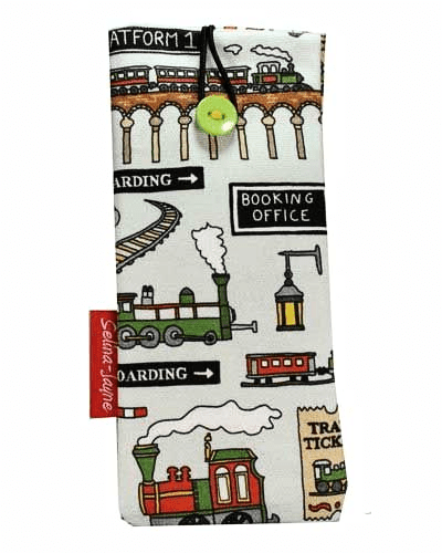 Steam Trains Soft Glasses Case by Selina-Jayne