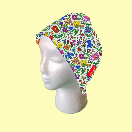 Summer Meadow Scrub Cap by Selina-Jayne