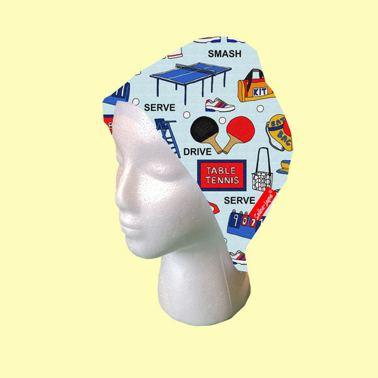 Table Tennis Scrub Cap by Selina-Jayne