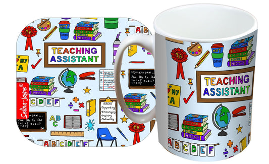 Teaching Assistant Mug and Coaster Gift Set by Selina-Jayne