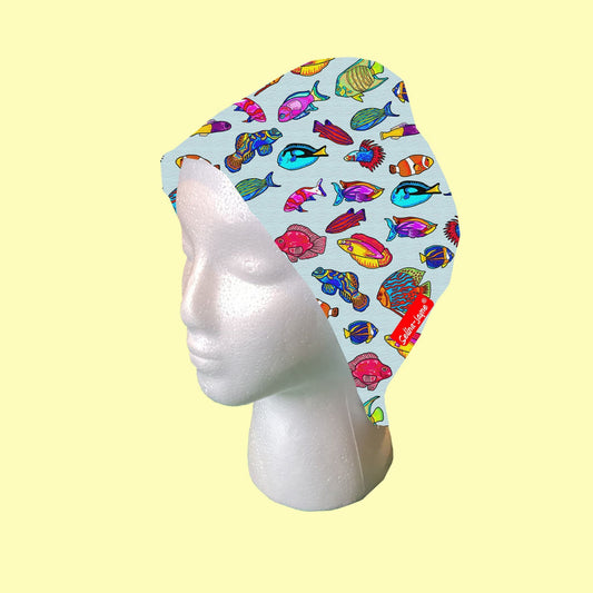Tropical Fish Scrub Cap by Selina-Jayne