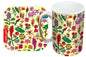 Tropical Flowers Mug and Coaster Gift Set by Selina-Jayne