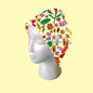 Tropical Flowers Scrub Cap by Selina-Jayne