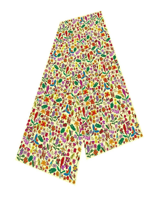 Tropical Flowers Silk Scarf by Selina-Jayne