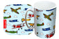 Vintage Airplanes Mug and Coaster Gift Set by Selina-Jayne