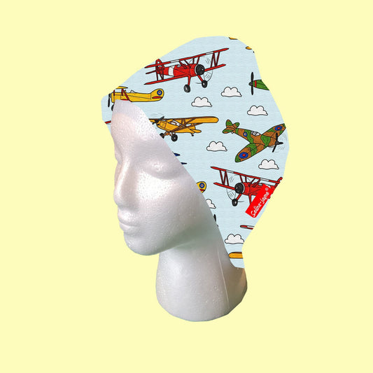 Vintage Airplanes Scrub Cap by Selina-Jayne