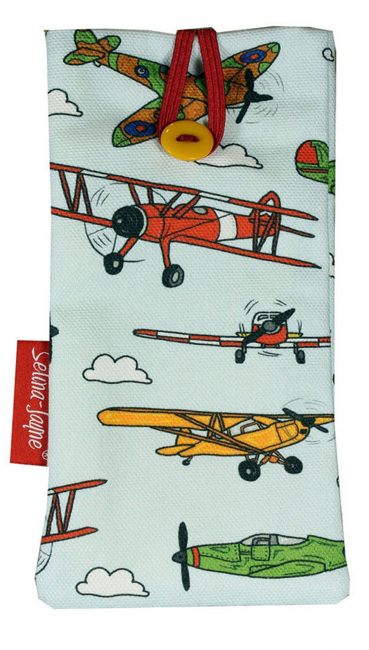 Vintage Airplanes Soft Glasses Case by Selina-Jayne