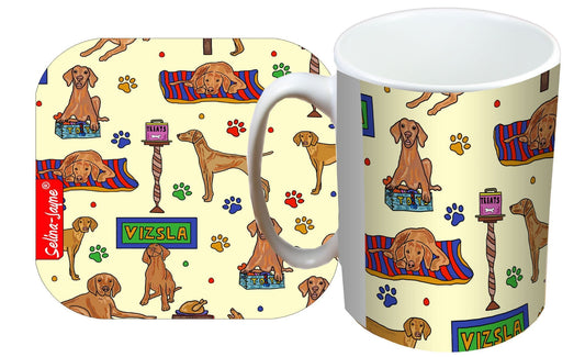 Vizsla Mug and Coaster Gift Set by Selina-Jayne