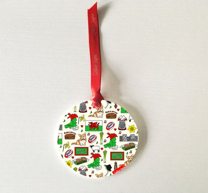 Wales Hanging Decoration by Selina-Jayne