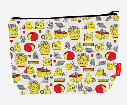 Mouse and Cheese Toiletry Bag by Selina-Jayne