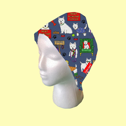 West Highland Terrier Scrub Cap by Selina-Jaynes