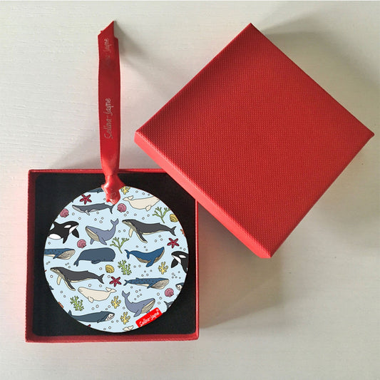 Whales Hanging Decoration by Selina-Jayne