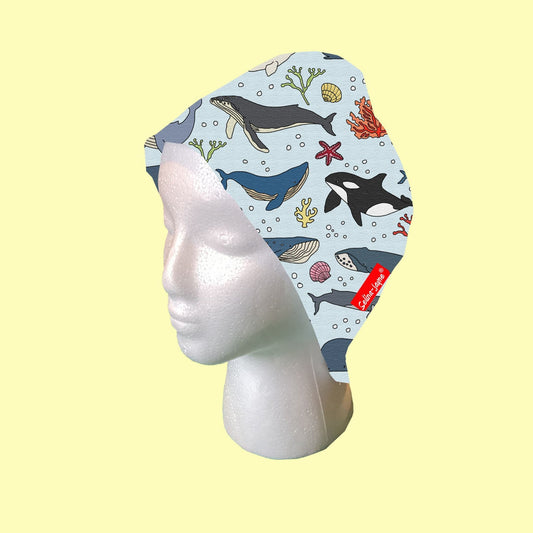 Whales Scrub Cap by Selina-Jayne
