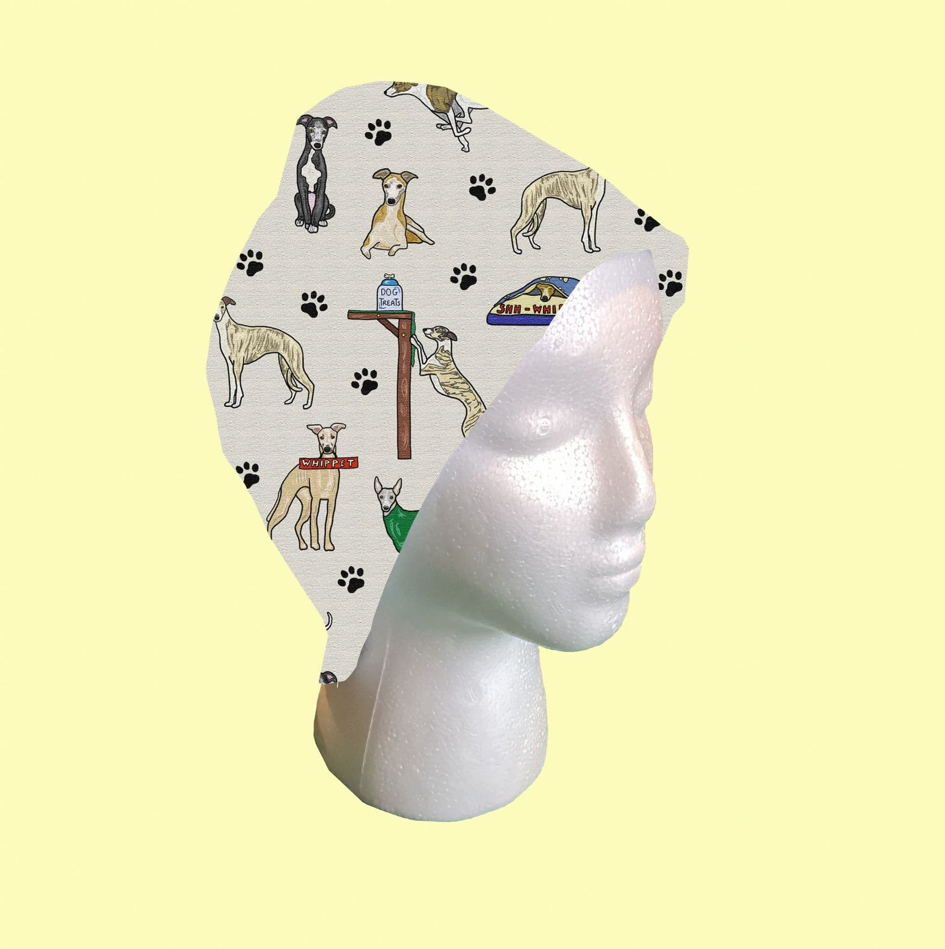 Whippet Dogs Scrub Cap by Selina-Jayne