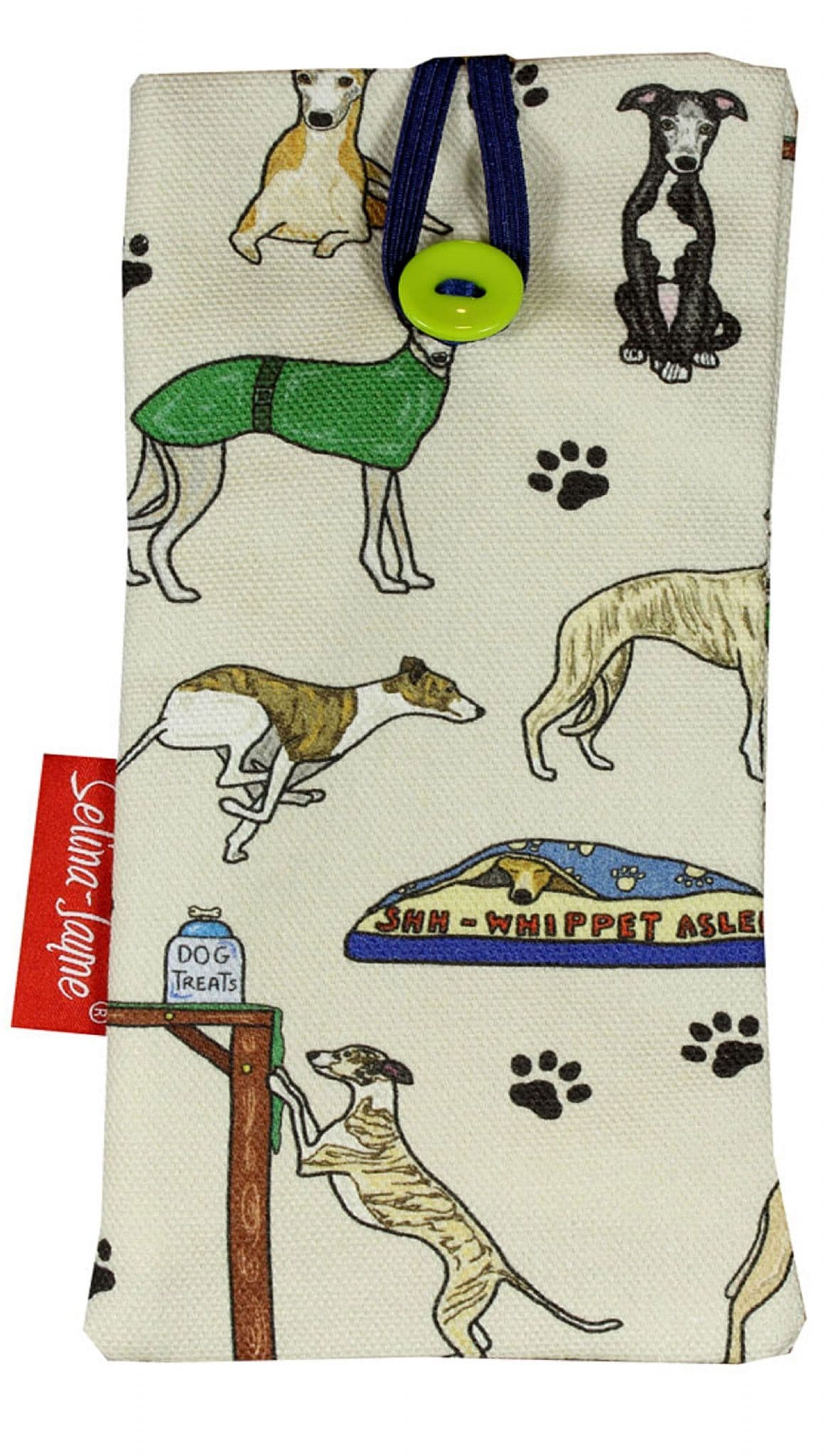Whippet Dogs Soft Glasses Case by Selina-Jayne