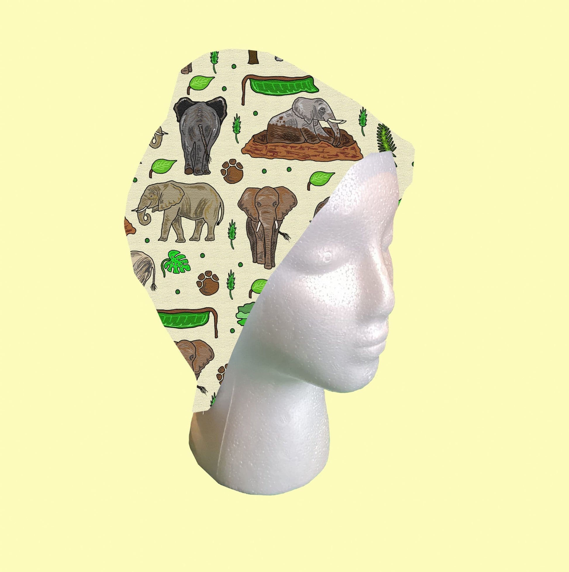 Wild Elephants Scrub Cap by Selina-Jayne