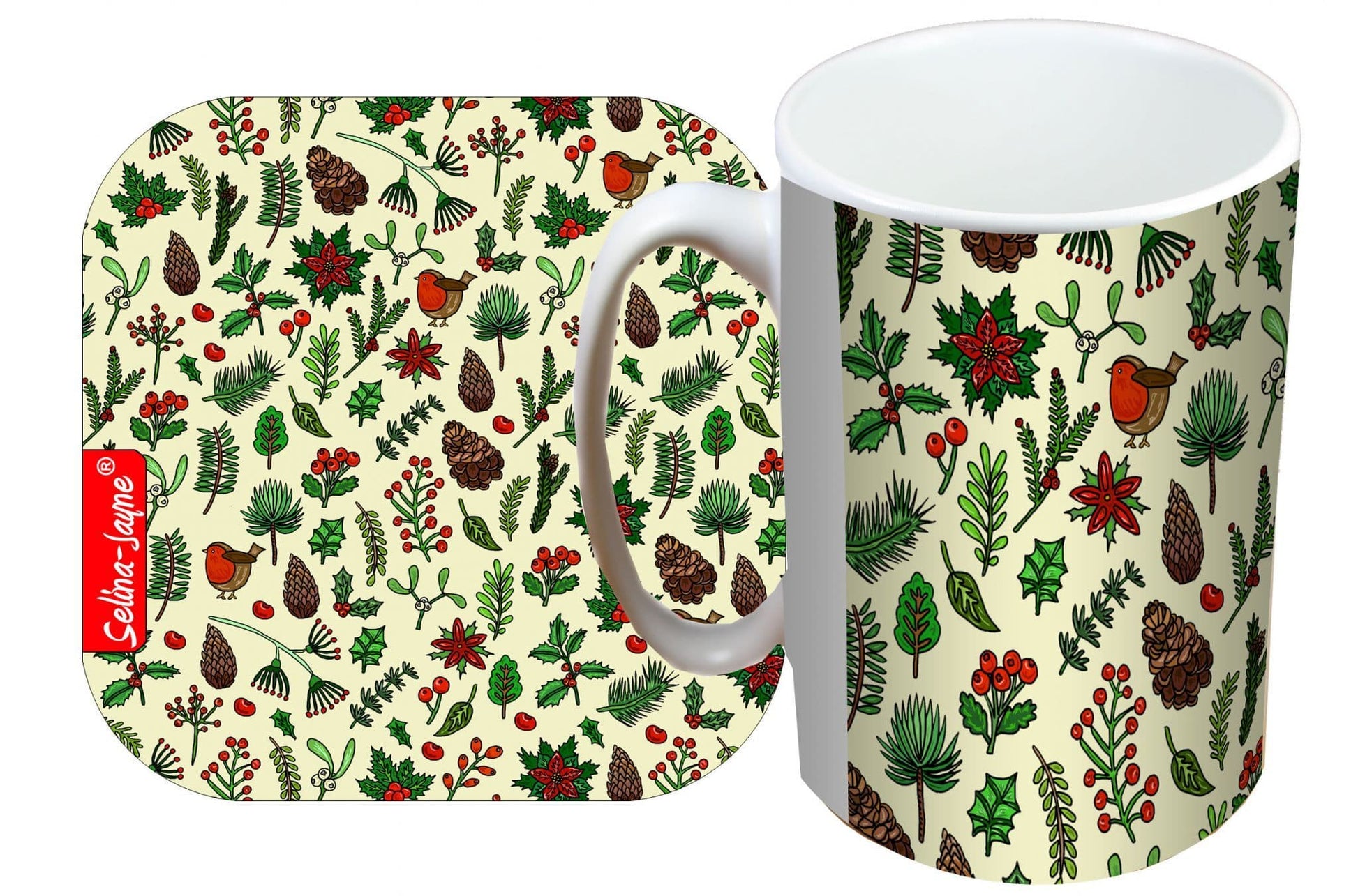 Winter Meadow Mug and Coaster Gift Set by Selina-Jayne