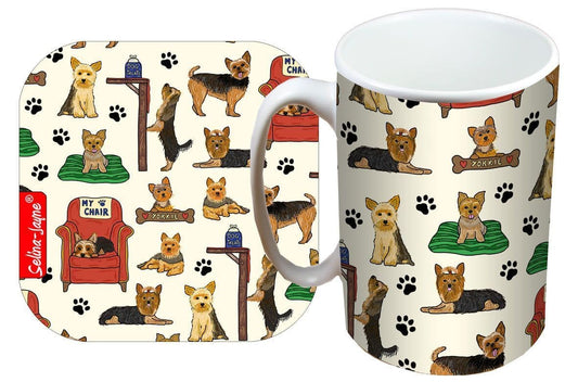 Yorkshire Terrier Mug and Coaster Gift Set by Selina-Jayne